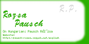 rozsa pausch business card